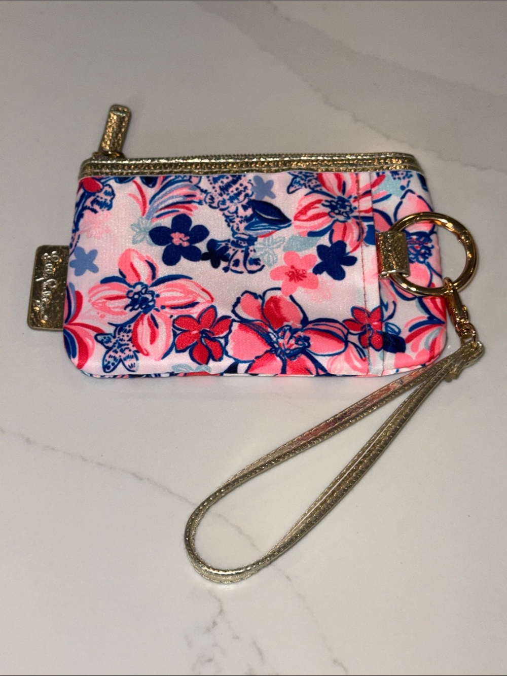 Lilly Pulitzer “Party like a Lobstar” Pink & Navy Wristlet